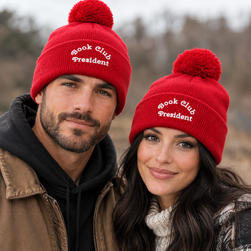 Book Club President Pom-Pom Beanie