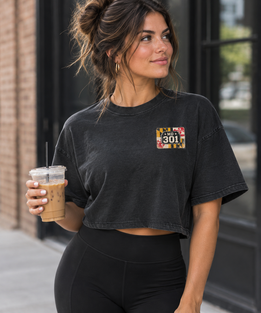 Women’s MD 301 Flag cropped tee